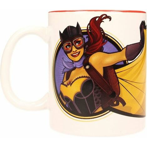 SD toys Taza con Diseño Batgirl Baseball, Cerámica, Blanco y Rojo, 10x14x12 cm (1/5)