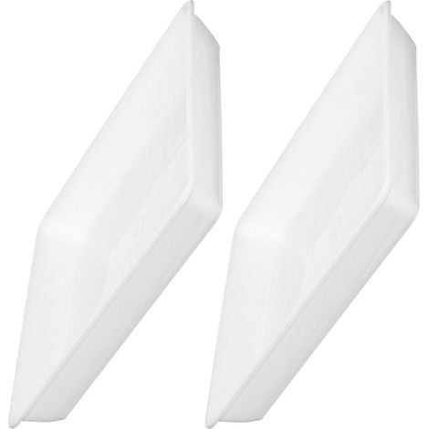 Soucoupes Carrées 35 Cm en Plastique Épais Lot de 2 Plateau de Drainage Compatible pour Pot de Fleurs Usage Intérieur et Décoration Maison (1/5)