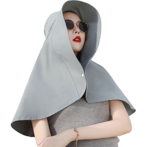 Chapeau De Pêche Pour Femme - Protection UV50 Et Cou - Large Bord - Randonnée Jardinage - Gris (1/5)