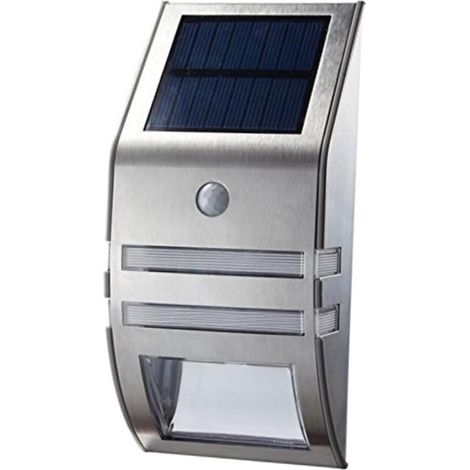 Lampe Solaire Applique Murale Acier Inoxydable Avec Capteur De Mouvement (1/5)