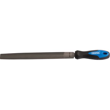 Draper 250mm Half-Round File with Handle – Soft Grip Engineer's Files and Rasps