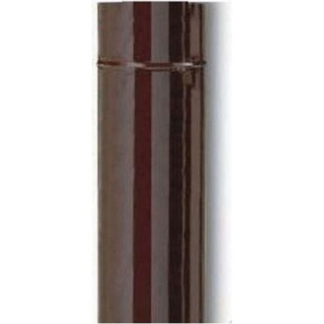 TUBO SMALTATO DIAM.CM 12 XCM 100 LUNGO PORCELLANATO PER STUFA MARRONE DF 701442