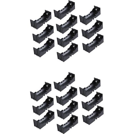 Plastique Simple 26650 batterie support boîtier rangement boîtier 20 pièces noir (1/5)