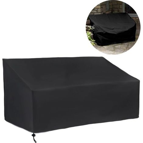 Housse de Banc de Jardin Extérieur, Housse de Protection pour Canapé 4Places Imperméable, Coupe-Vent, Anti-UV 210D Oxford Housse de Siège de Banc de Patio（190668963）-