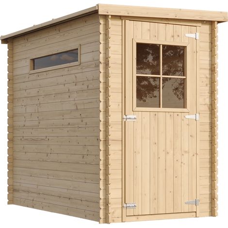 Wooden Garden Shed- Pent Shiplap Wooden Shed 5 x 8 ft/2.63 m2 - Sheds and Outdoor Storage - Wooden garden storage shed, 19 mm planks - TIMBELA M306 (1/5)
