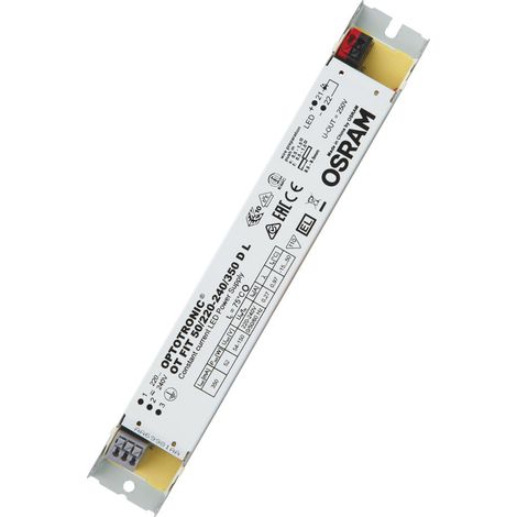 Osram – Transformateur LED 50W courant constant – Tension 220-240V – Intensité 350mA – Pour systèmes d'éclairage de secours (1/2)