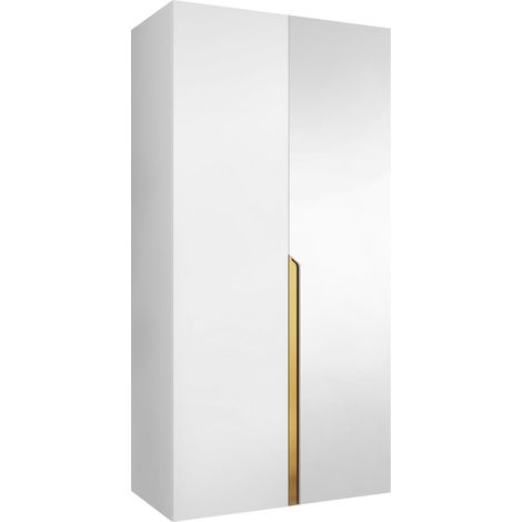 Armario Hartford 584, Blanco, 202x100x52cm, Puertas de armario: Con bisagras, Número de estantes: 0 (1/5)