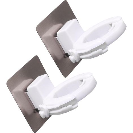 Porte-flacons de gel douche mural réglable Abaodam (2 pièces) en plastique pour shampoing et gel douche (1/5)