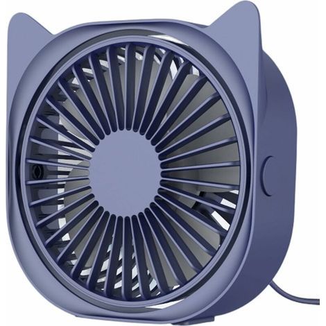 Small, quiet personal desk fans, 3 wind speeds, small portable fast-cooling table fans for office, dorm room (blue) (1/4)
