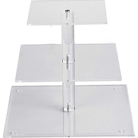 3-stöckiger, transparenter Tortenständer aus Acryl für Geburtstage (1/5)