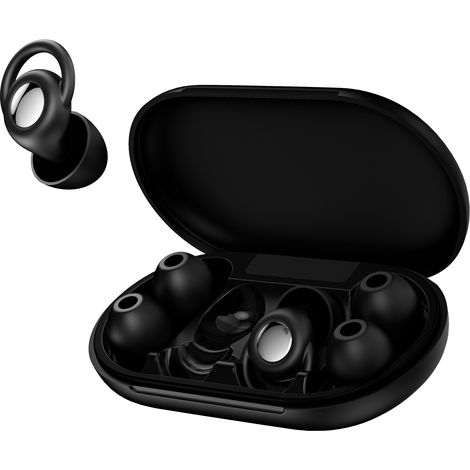 Tapones para los oídos JSSEVN para dormir, reducción de ruido de 45 dB, tapones de silicona reutilizables, suaves y ergonómicos, 3 tamaños (S/M/L), adecuados para dormir. (1/5)