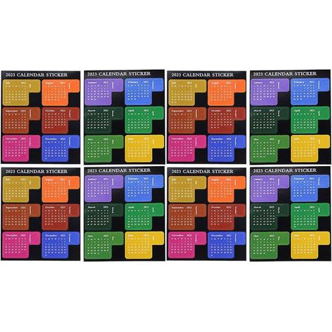 fogli di adesivi per calendario, blocco note, indice del calendario, agenda, blocco note, adesivi per calendario (1/5)