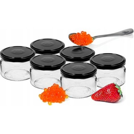 Tarros de mermelada con tapa, 6 uds., 200 ml