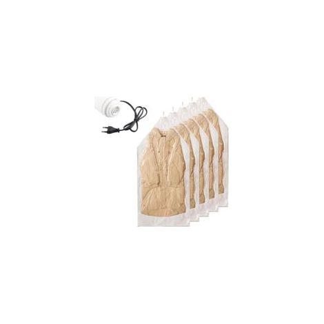 Lot de 5 sacs de mise sous vide pour vêtements suspendus - 130 x 70 cm - Sacs sous vide pour couettes, sacs à vêtements avec pompe électrique - Sacs sous vide pour voyage (1/5)
