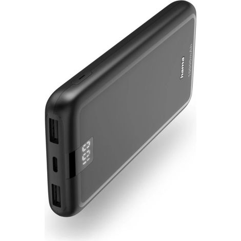 POWERBANK HAMA PERFORMANCE 10 10000 mAh 2xUSB-A 1xUSB-C INDICADOR DE CARGA COLOR ANTRACITA
