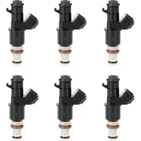 Sei iniettori di carburante 16450-RAA-A01 per modelli Honda Accord/CR-V dal 2005 al 2011 (ricambi auto) (1/4)