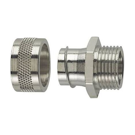 HellermannTyton 166-31001 PSC12-FM-M16 Raccordo a vite del tubo flessibile Metallo M16 10.20 mm Piatto 1 pz.