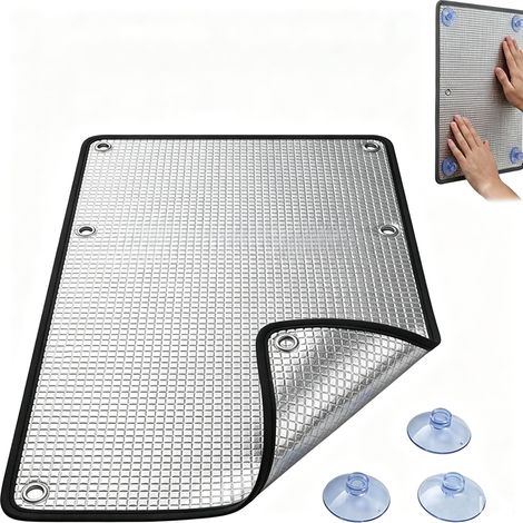 Film Anti Chaleur Anti-UV pour Fenêtre - Isolant Occultant Aluminium - Anti Regard Protection Solaire - 60x100cm (1/5)