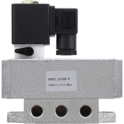 Électrovanne électrique G1/4 pouces, 2 positions, 4 voies carrées, commande unique directionnelle Q24DH‑8AC110V. (1/5)
