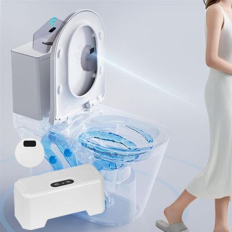 Chasse d'eau automatique, 2025 Upgraded Touchless Toilet Flush Kit, Hands Free External Infrared Sensor Toilet Flusher, Waterproof Flusher for Toilets for Home and Public Use (1/5)