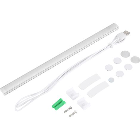 Lampe Led De Placard - Capteur De Vibration Usb 21 Leds - Éclairage Nuit Pour Armoire Cuisine Salle De Bain - Lot De 1 (1/5)