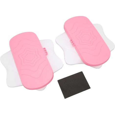 2PCS Plateau de torsion ABS Roulement acier Disque de taille séparé Entraînement abdominaux Fitness Rose (1/5)