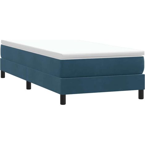 Boxspringbett ohne Matratze Dunkelblau 100x220 cm Samt vidaXL