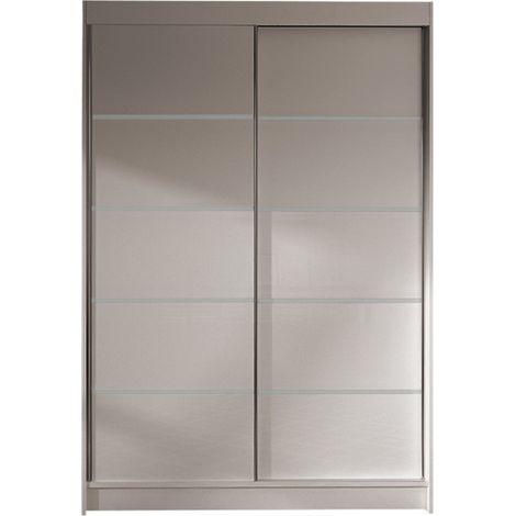 Armoire Closico Salvor IV, Cachemire, 200x120x58cm, Portes d'armoire: Coulissantes, Nombre d'étagères: 5