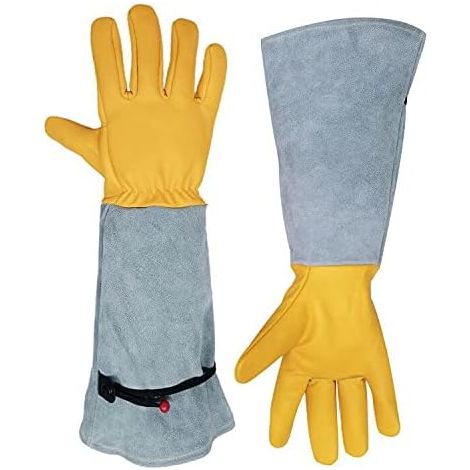 Gants De Jardinage - Longs Jusqu'au Coude - Résistants Aux Épines Et Aux Coupures - Pour Taille De Roses Et Plantes Épineuses - Taille Unique (1/5)