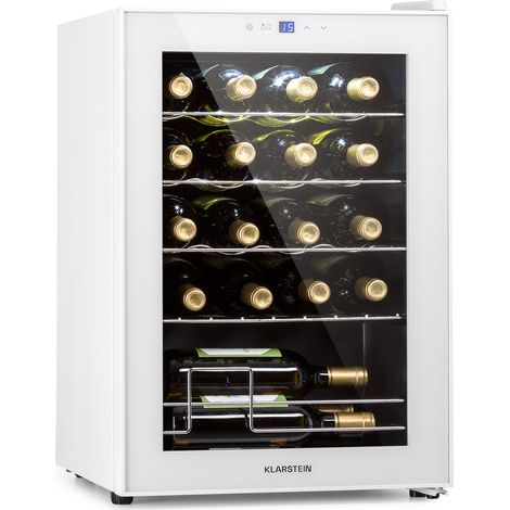Klarstein – Cave à vin de vieillissement 53L – Pour 20 bouteilles – Température réglable 5-18°C – Porte en verre – Éclairage LED intérieur (1/5)