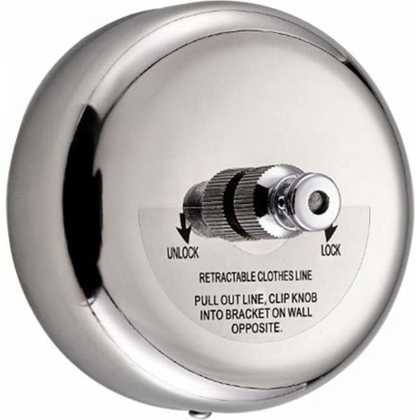 Stendibiancheria telescopico rotondo in acciaio inox 304, corda in nylon da 2,8 m, adatto per bagno, giardino, balcone, ecc. (1/4)