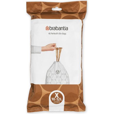 Brabantia PerfectFit Bags, Code X, 10-12L, 40 Bags
