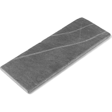 Margelle de piscine Ardoise Noire Vieillie 80x30x3 cm Bord Droit (à l'unité) - RO'MA NATURE (1/4)