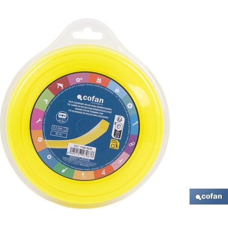 Filamento quadrato in nylon per tosaerba 42 m X 3 mm (1/4)