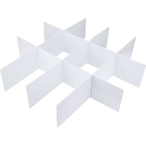 50 x DIY Plastic Drawer Organizer with Adjustable Dividers, 11 cm Drawer Separator Sheets for Kitchen and Office Storage (1/4)