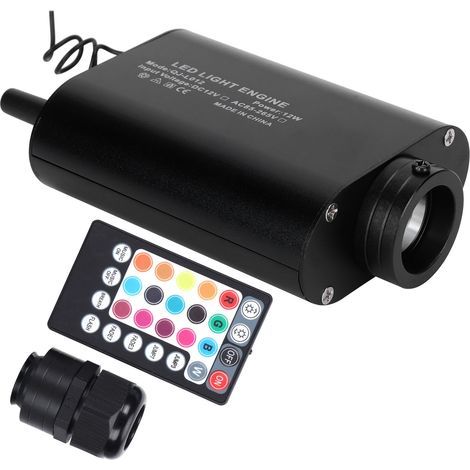 12W RGBW Glasfaser-Lichtquelle mit Fernbedienung und Bluetooth-App für Deckenleuchten. (1/5)