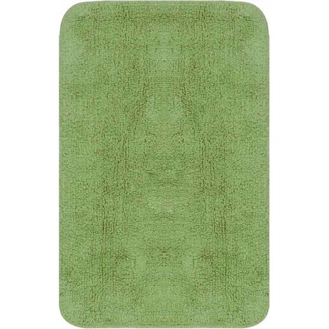 Maison Exclusive - Set Tappetini per Bagno 3 pz in Tessuto Verde (1/5)