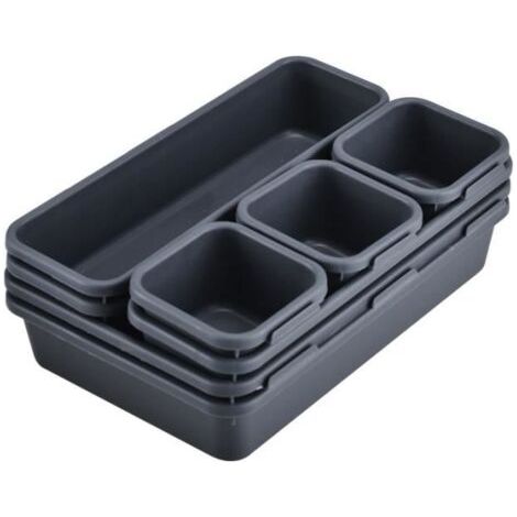 Organisateur Tiroir Bureau Cuisine Plateaux 8PCS Rangement Séparateurs de Tiroir en Plastique Très Profond pour Bureau et Maison (1/4)