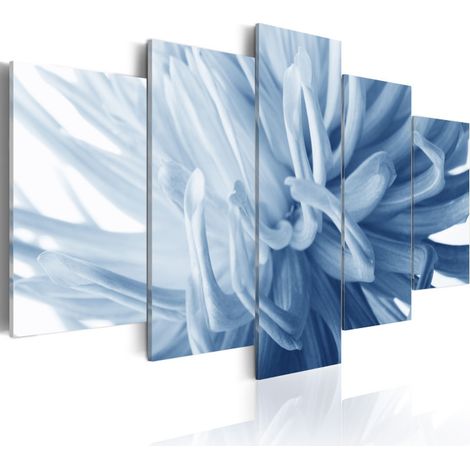 Tableau Imprimé "Dahlia Bleu" 50 x 100 cm (1/2)