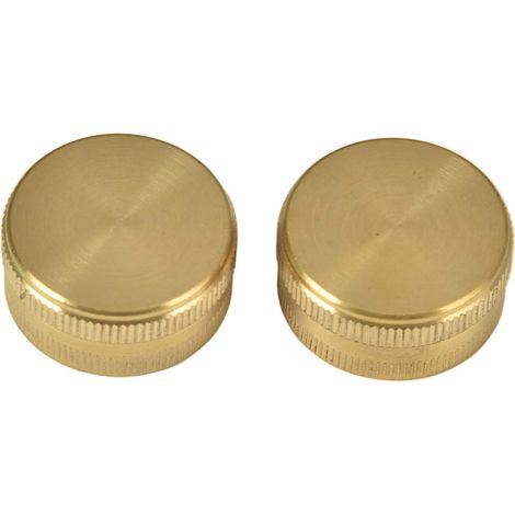 Lot de 2 embouts de tuyau d'arrosage en laiton 3/4" avec rondelles et robinet d'arrêt en laiton (1/5)