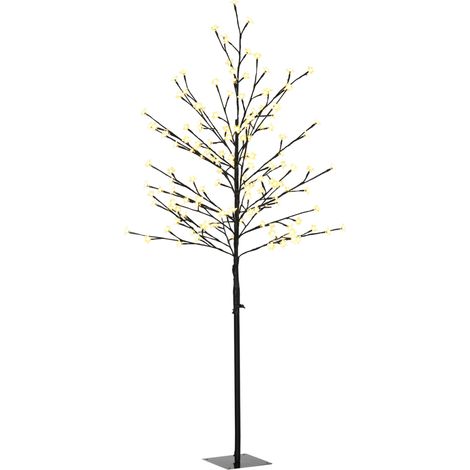 Lampe cerisier 150 LED, noir, 17x17x150 cm, décoration florale intérieure, ambiance lumineuse chaleureuse (1/5)