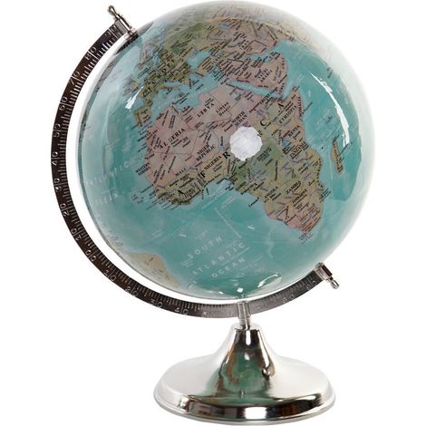 Globo Terraqueo Plastico Hierro 33X30X41 30 Azul DH161882 (1/3)