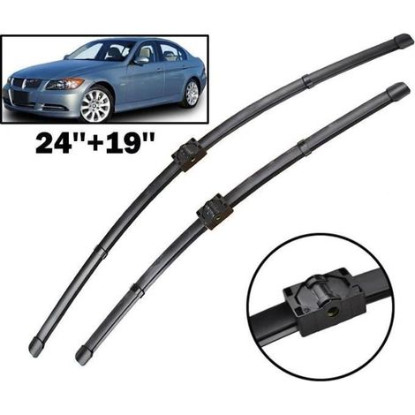 Lot de 2 Balais d'essuie-glace avant pour BMW Série 3 E90 E91 2005 2006 2007 2008 2009