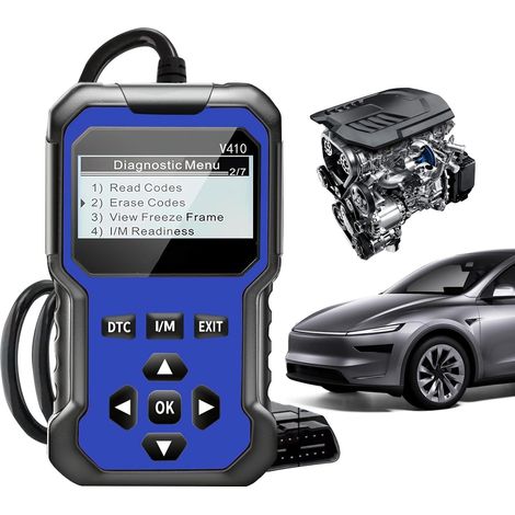 Lettore di codici di errore del veicolo Lettore e scanner OBD2 in 12 lingue, strumento di lettura degli errori automobilistici Per officina, garage, auto, camion e uso domestico (1/5)