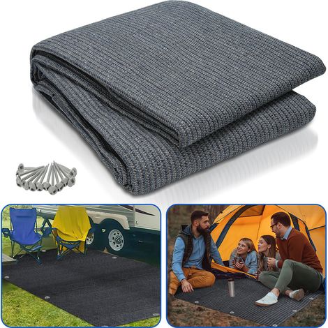 SWANEW Tappetino per tenda Tenda impermeabile da campeggio telo per tenda all'aperto telo da picnic coperta caravan ,Grigio, 300x400CM (1/5)