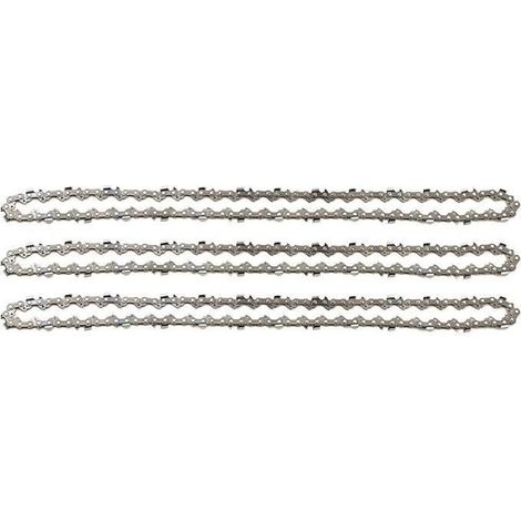 3pcs Chaînes de tronçonneuses 3/8" 1,3 mm 56 maillons longueur de guide-chaîne 40 cm compatible avec Oregon Dollmar Einhell Makita