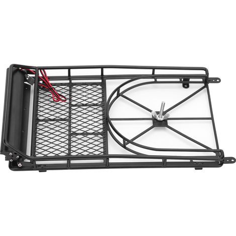 Porte-bagages métallique pour voiture RC crawler avec bande lumineuse 10LED pour HSP/Traxxas (1/5)