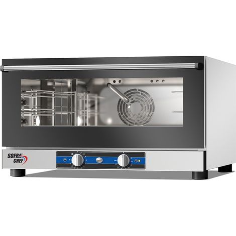 Four à convection avec humidificateur - Commandes mécaniques - 3 niveaux 600 x 400 et GN 1/1 - 400 V - Gamme SOFRACHEF - Sofraca