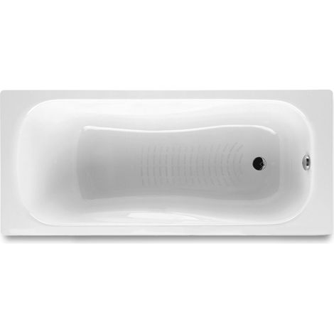 Bañera de acero rectangular con fondo antideslizante Princess - ROCA
