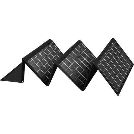 Faltbare Tasche mit 50-W-Solarpanel (6 Paneele), tragbares Solarladegerät mit dualem USB- und DC-Ausgang, ideal zum Wandern, Klettern, Campen und für Picknicks im Freien. (1/2)